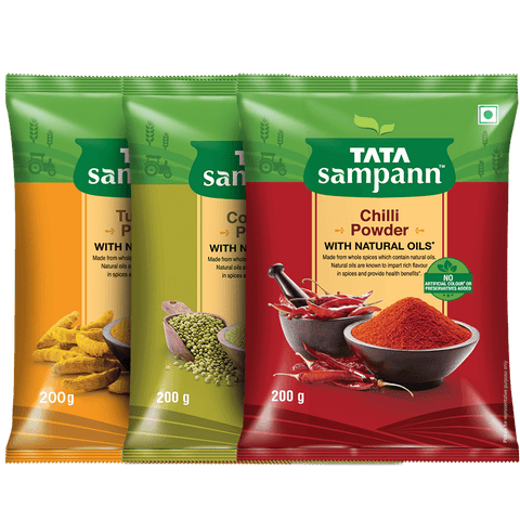 Tata Sampann Powder Combo- Turmeric + Powder - Coriander + Powder - Chilli
